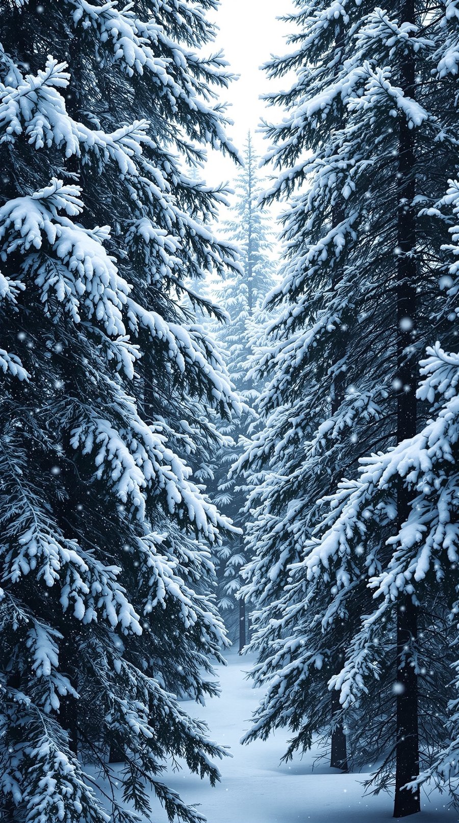 雪落无声 · 雾凇松林 - 雪落无声壁纸